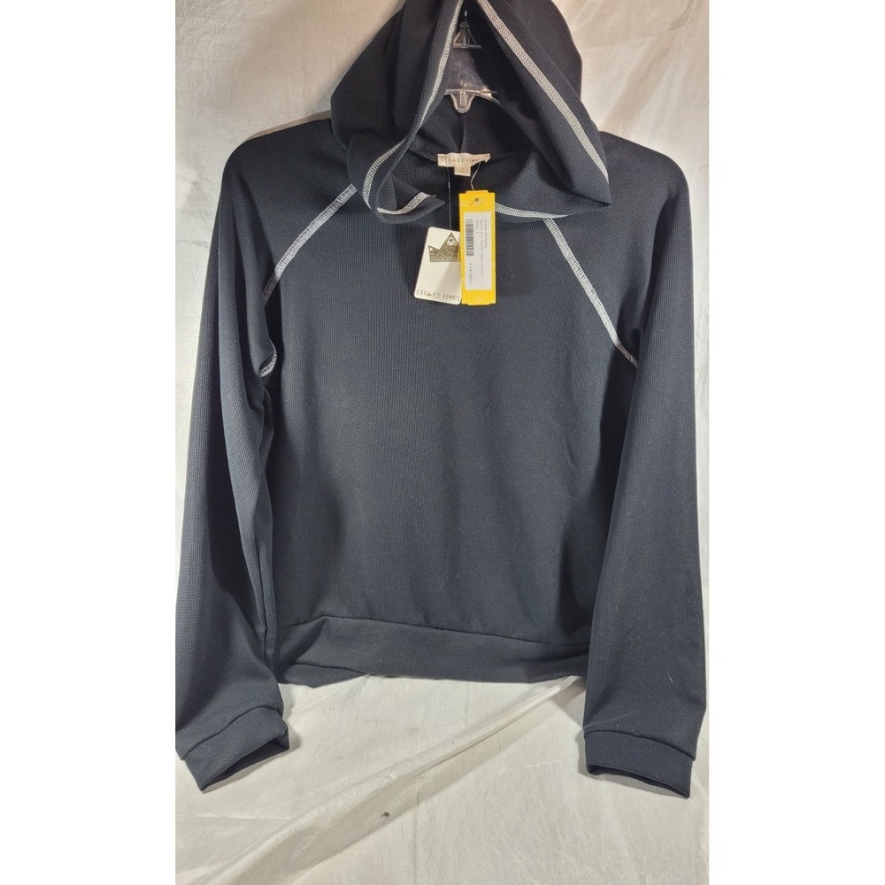 Stitch Fix Crown of‎ Hearts Butter Knit Waffle Raglan Hoodie - Black - Large